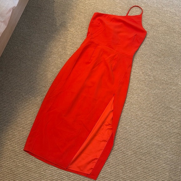 Lovers and friends red slit dress - Picture 1 of 4